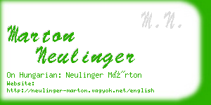 marton neulinger business card